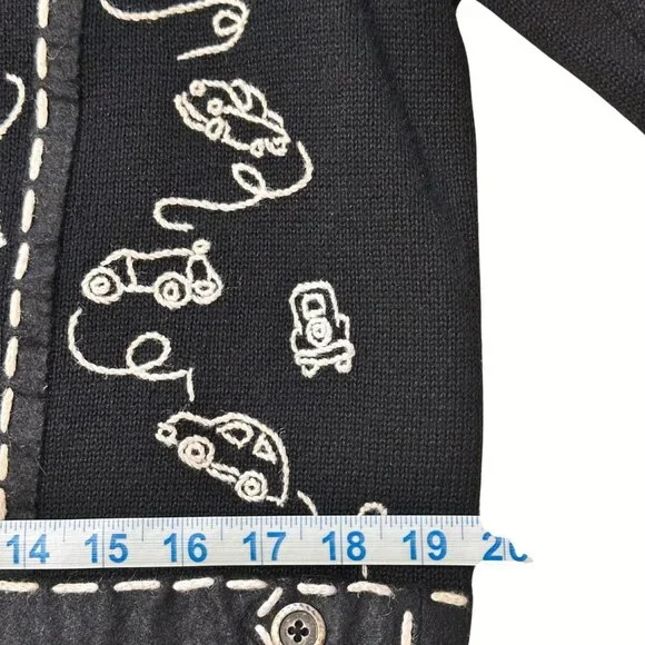 Rare New York Vintage Michael Simon Car Themed Black Jacket Sz P/M - Picture 6 of 7